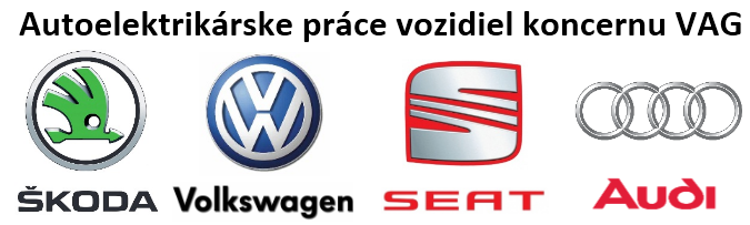 Autoelektrikárske práce a softvérové úpravy vozidiel VAG Group