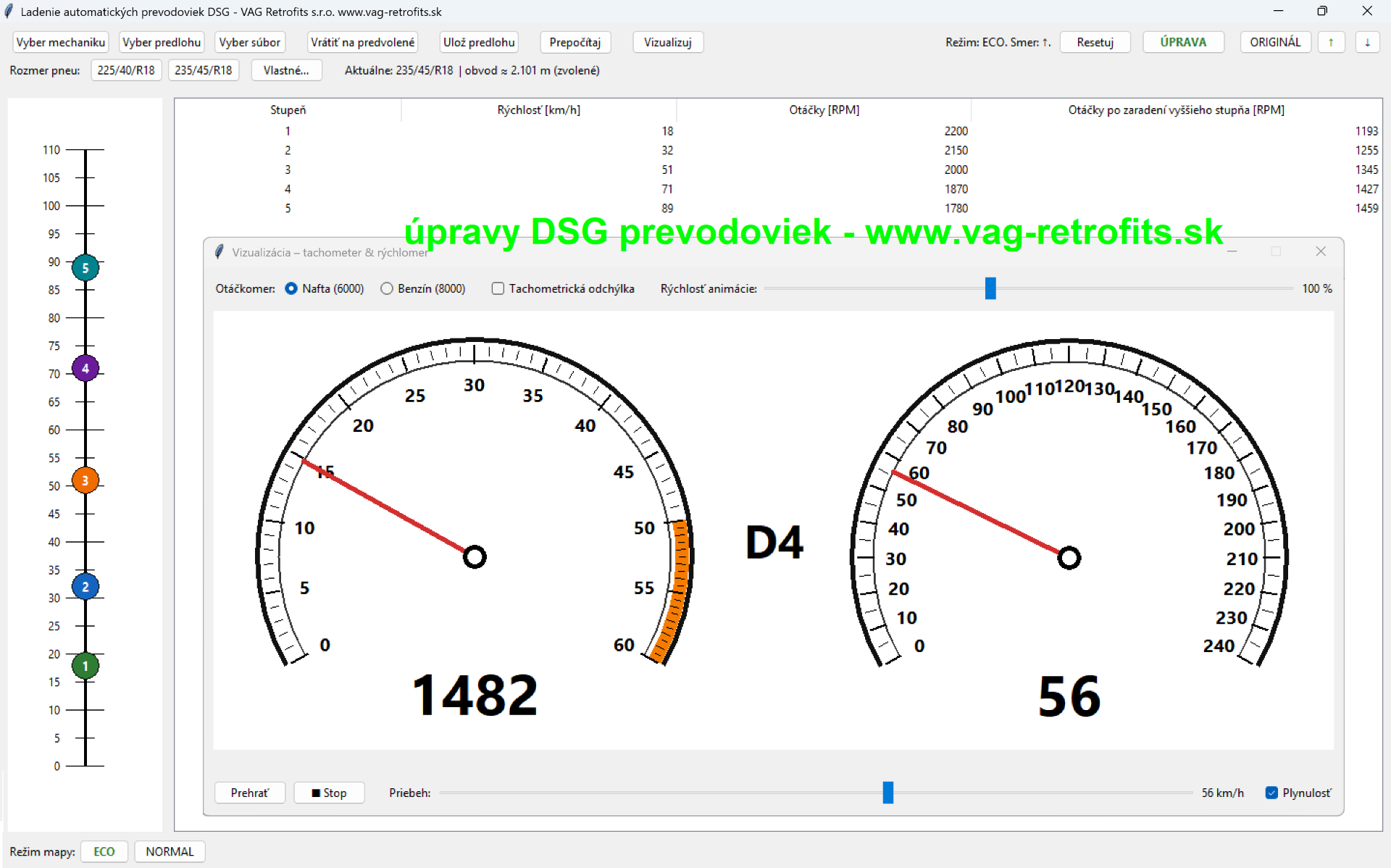 Mnou vyvinutý počítačový program ktorý slúži na individuálne ladenie